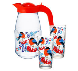 Набор для воды 3 пр арт.1607/2-Д "Снегири на рябине"