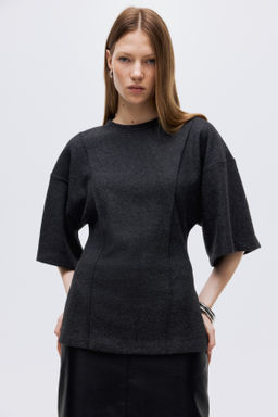 Top de corte holgado en punto fino - H&m фото 4