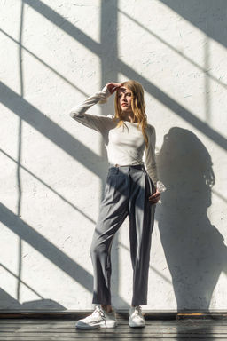 Брюки Орни (светло-серый) - Nadi bordo фото 3