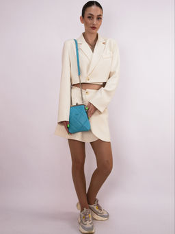 LACCOMA сумка Китти-Ф826-бирюзовый эко кожа хлопок