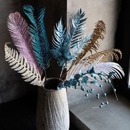 Blumentag VDD-74 Веточка декоративная 6 х 1 шт. 70 см 01 с блестками фото 4