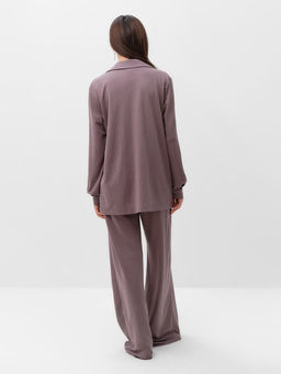 Костюм женский (рубашка, брюки, топ) KAFTAN Base, размер 42, кофейный