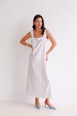 Martichelli Платье белое в полоску  фото 5