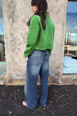 FAUX SUEDE CROP JACKET - Zara фото 14