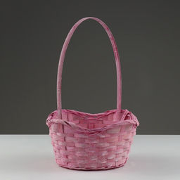 Корзина плетёная для хранения Jute, бамбук, розовая, набор 3 шт.