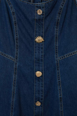 Lacivert D__me Detayl_ Ask_l_ Maxi Denim Elbise TWOSS26EL00952 - Trendyolmilla фото 6
