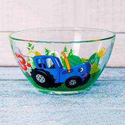 Салатник СИНИЙ ТРАКТОР. ЦИФРЫ 13 см арт.СТС130-2 /МФК/