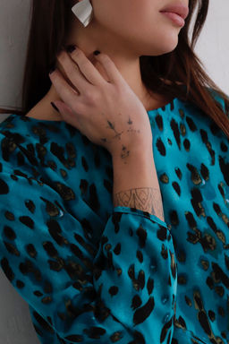 Martichelli Блуза без застёжки бирюзовая  фото 15