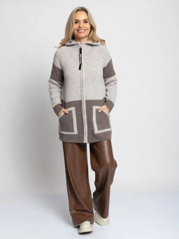 ЗЛАТА Кардиган В 1873/кофейный