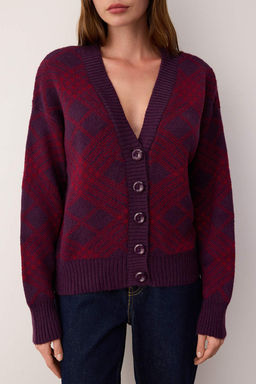 Murdum Yumusak Dokulu Baklava Desenli V Yaka Triko H?rka TWOAW26HI00229 - Trendyolmilla фото 3