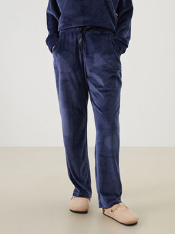 Beli Lastikli Kadife Kad?n Pijama Alt?