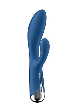 Вибратор-кролик с ротацией Satisfyer Spinning Rabbit 1, силикон, синий, 20,5 см