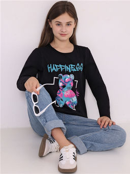 Лонгслив Апрель 1ДДЛД4192001 хлопок черный