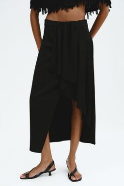 Falda asim?trica con panel drapeado - H&m фото 6
