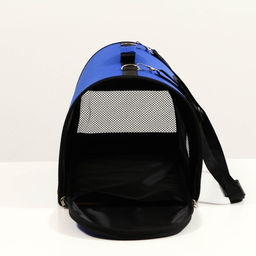 Сумка - переноска для животных, 2 входа, 46 х 28,5 х 30 см, синяя - Пижон фото 4