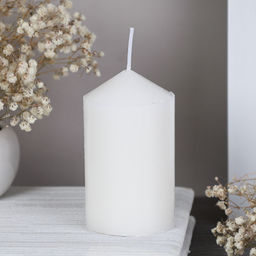 Свеча столбик белая 3 штуки набор / SN3-3 /уп 15/d-5,5 см h-10/15/20 - ГалеонТрейд фото 2
