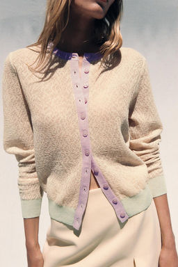 COLOUR BLOCK CARDIGAN - Zara фото 11