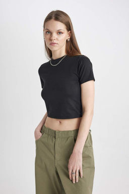 Базовая футболка классного кроя с короткими рукавами - Defacto фото 4