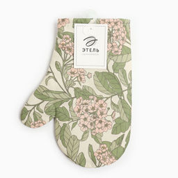 Варежка - прихватка «Этель» Spring garden, 20×27 см, 100% хлопок, саржа 190 г/м²