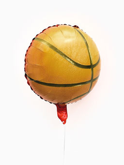 Воздушные шары фольгированные 17" круг "Баскетбольный мяч" набор 5 штук