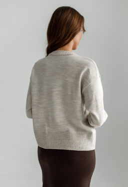 4103 ТЕМНО-БЕЖЕВЫЙ СВИТЕР - Karolina фото 16