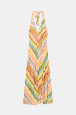 VESTIDO LARGO RAYAS / Multicolor - Zara фото 8