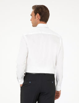 Beyaz Regular Fit Uzun Kollu Basic G_mlek