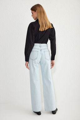 Ac?k Mavi Yuksek Bel Wide Leg Jeans TWOSS25JE00092 - Trendyolmilla фото 5