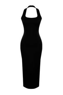 TRENDYOLMILLA Murdum Vucuda Oturan Kare Yaka Fitilli Esnek Orme Maxi Kalem Elbise TWOSS24EL00590  фото 7