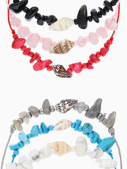 Цена за 12 шт. Браслет «Морской. Ракушка с крошкой перламутра», d=6 см, МИКС