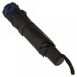 Зонт механический Роза ветров ткань эпонж (полиэстер) + черное УФ-покрытие, 10 лучей, д/купола 108см h68см, 3 сложения, 28см в сложенном виде, механизм против ветра, ручка с покрытием soft-touch, цвет синий, 370гр (Китай) - Домашняя мода фото 5