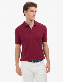 Bordo Regular Fit %100 Pamuk K_vr_lmaz Polo Yaka Basic Ti__rt
