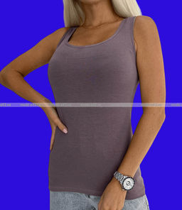 Цена за 1 шт. Майки женские Miss Emma Турция однотонные арт. 121 КАПУЧИНО