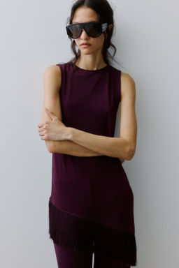 Top asim?trico con flecos - H&m фото 2