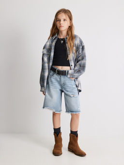 ACOOLA / Шорты джинсовые детские для девочек Odete голубой  фото 4