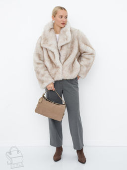 Сумка женская кожаная 1026LF sand Polina&Eiterou