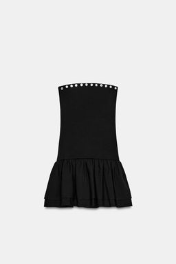 VESTIDO MINI VOLANTES / Negro - Zara фото 9