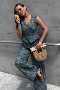 Брюки PRATA S037-Р синий