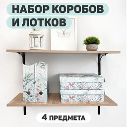 VAL BT-BCTN-LG-2VP2F Набор для наст. хранения из карт.: короб 2 шт., лоток 2 шт., BOTANIC LIGHT, шт