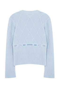 Mavi Kurdele/Fiyonk Detayl? Triko Kazak TWOAW25KZ00225