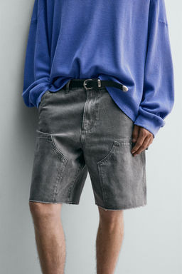 BERMUDA RELAXED FIT BOLSILLO CARPINTERO / Gris oscuro - Zara фото 6