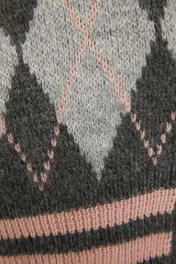 TRENDYOLMILLA Gri Yumusak Dokulu Baklava Desenli Triko H?rka TWOAW23HI00596  фото 7