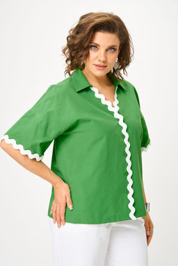 Блуза ANDINA CITY 5037-25 зеленый - Michel chic фото 6