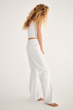 TRF WIDE-LEG MID-RISE FULL LENGTH JEANS - Zara фото 29