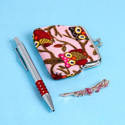 Набор подарочный 3в1 (ручка, кошелек, заколка)