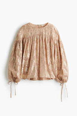 Blusa oversize en tejido jacquard
