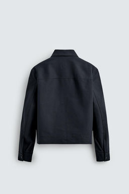 CROPPED FIT COTTON JACKET - Zara фото 8