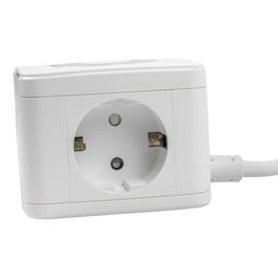 S-GCD2-1,5SBU WHITE Удлинитель серии Standard, с/з, шнур 1,5м, 2 гнезда, 3 USB, 16А. Белый. ТМ Uniel