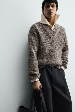 WOOL BLEND TEXTURED JUMPER