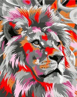Картина по номерам 40х50 OK 11139 Эксклюзив!!! Красный лев